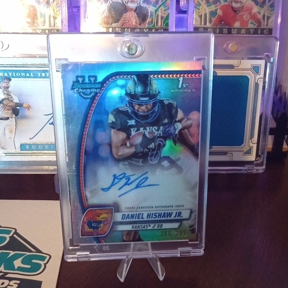 Daniel Hishaw Jr. Autographed Football Card
